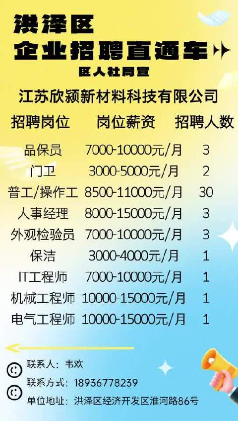 常州最新招工信息及招聘动态更新